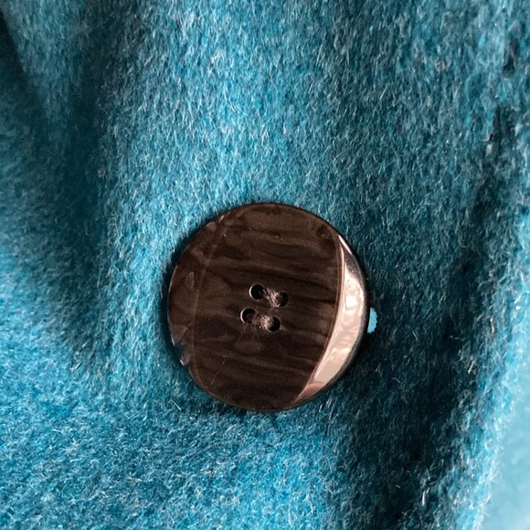 ELLEN TRACY teal/turquoise wool coat size 8 in excellent preowned condition - Picture 5 of 15